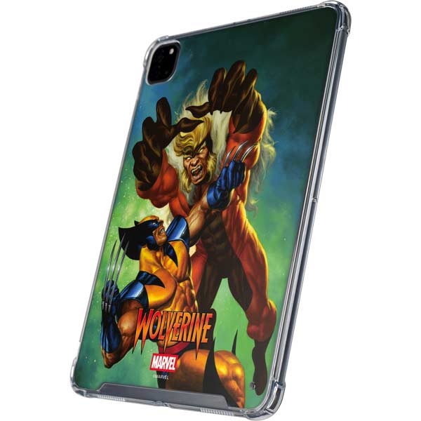 Marvel X-Men Wolverine Vs Sabretooth iPad Pro 12.9in (2020) Clear Case