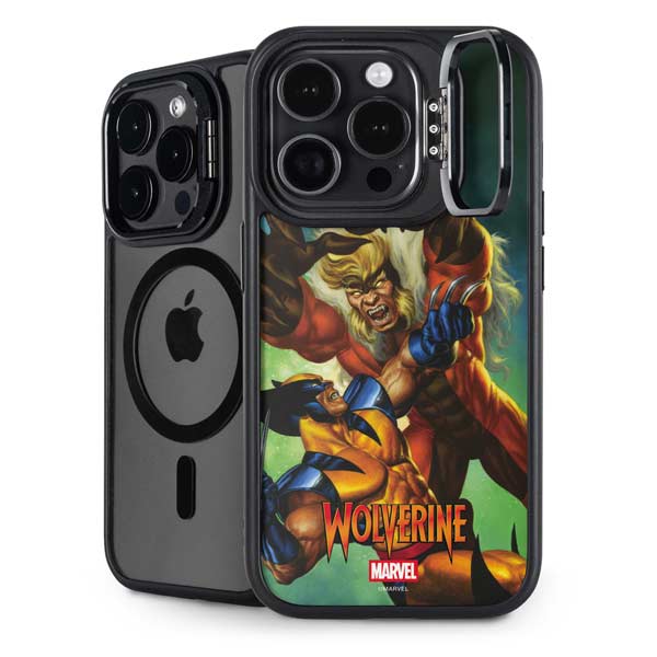 Marvel X-Men Wolverine Vs Sabretooth iPhone 14 Pro Kickstand Case