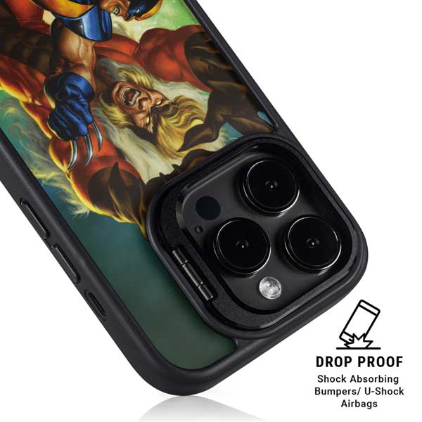 Marvel X-Men Wolverine Vs Sabretooth iPhone 14 Pro Kickstand Case
