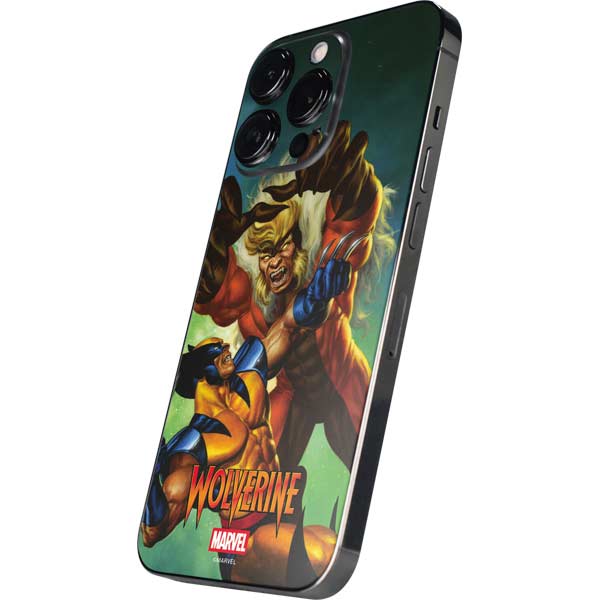 Marvel X-Men Wolverine Vs Sabretooth iPhone 15 Pro Skin