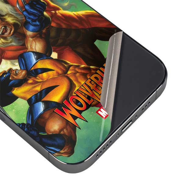Marvel X-Men Wolverine Vs Sabretooth iPhone 15 Pro Skin