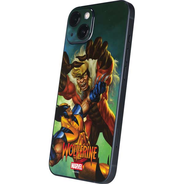 Marvel X-Men Wolverine Vs Sabretooth iPhone 15 Skin