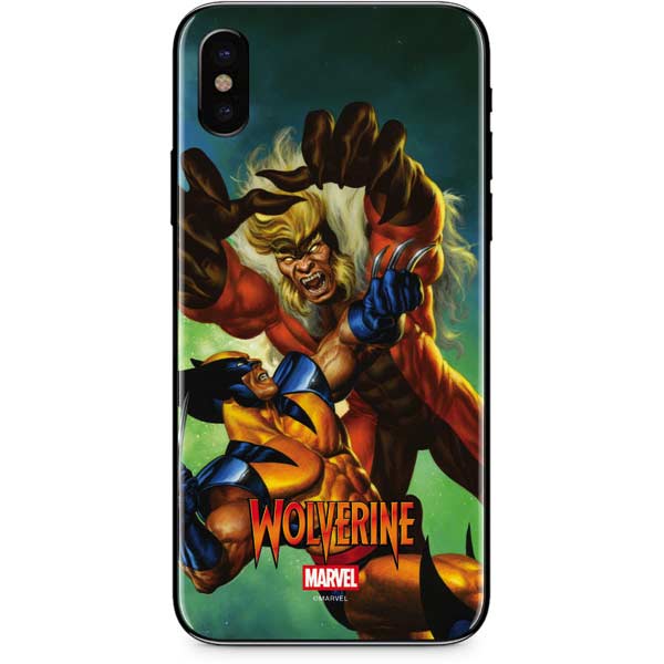 Marvel X-Men Wolverine Vs Sabretooth iPhone XS Max Skin