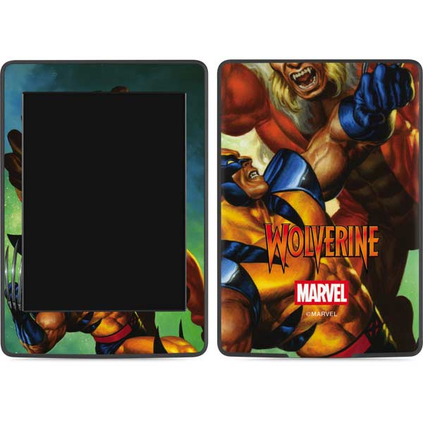 Marvel X-Men Wolverine Vs Sabretooth Amazon Kindle Skin