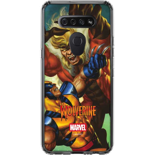 Marvel X-Men Wolverine Vs Sabretooth LG K51/Q51 Clear Case