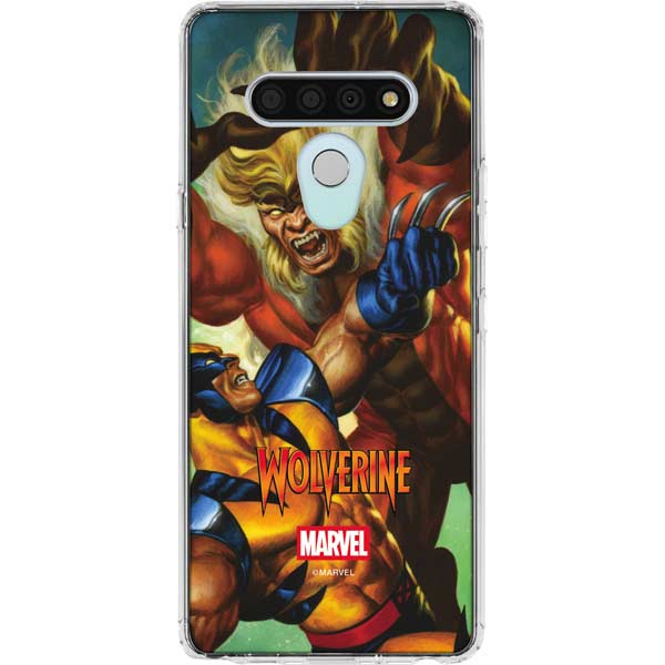 Marvel X-Men Wolverine Vs Sabretooth LG Stylo 6 Clear Case