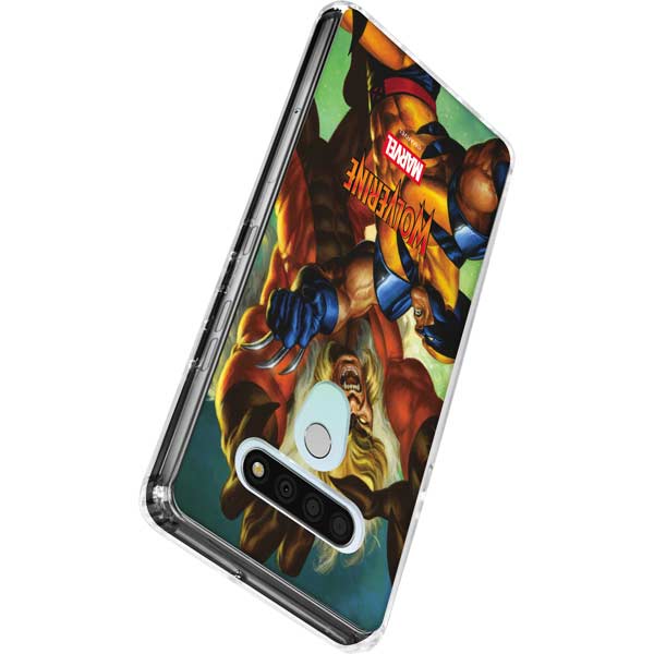 Marvel X-Men Wolverine Vs Sabretooth LG Stylo 6 Clear Case