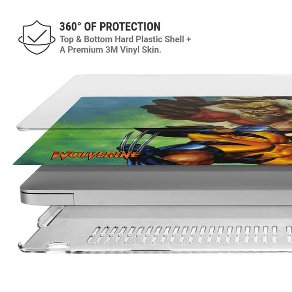 Marvel X-Men Wolverine Vs Sabretooth MacBook Pro 13in (2020) Case plus Skin
