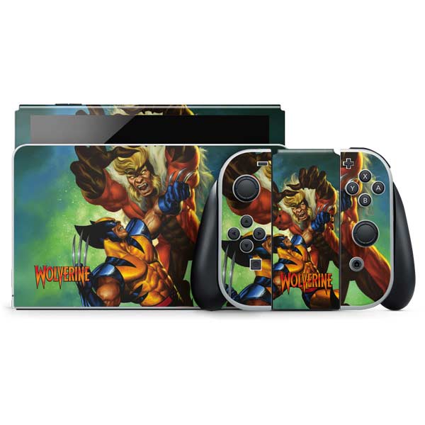 Marvel X-Men Wolverine Vs Sabretooth Nintendo Switch OLED (2021) Skin