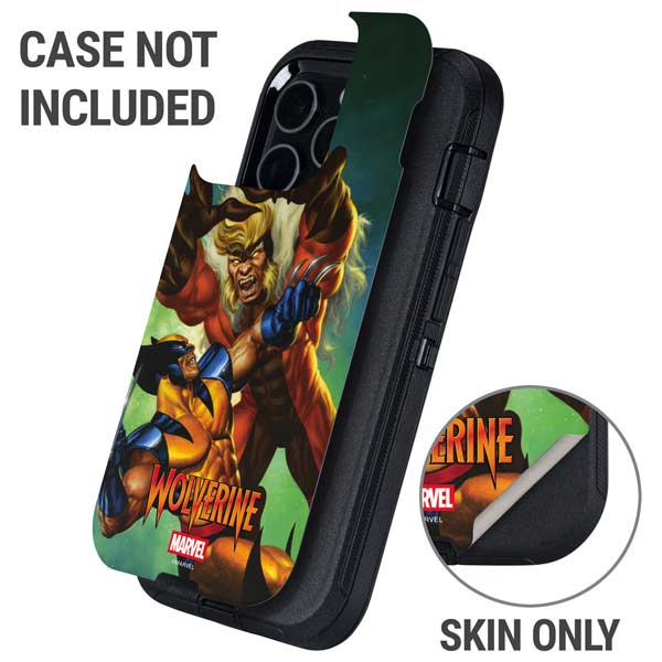 Marvel X-Men Wolverine Vs Sabretooth Otterbox Defender iPhone Skin