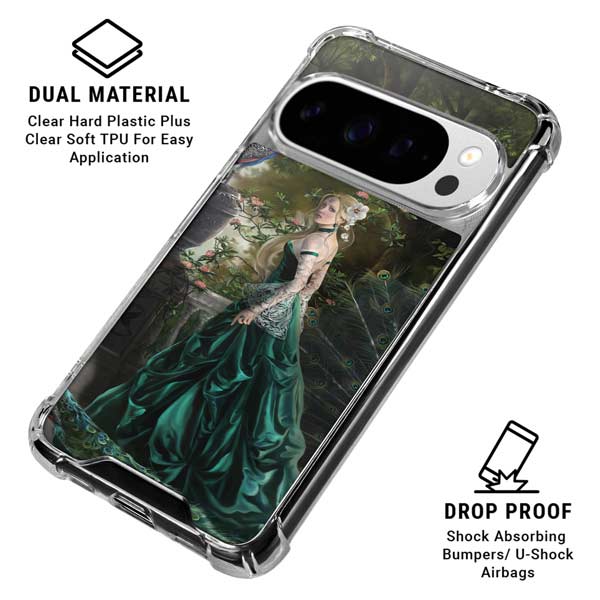 Woman with Peacocks by Nene Thomas Google Pixel 10 Pro Clear Case