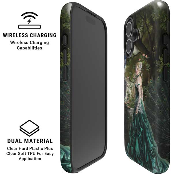 Woman with Peacocks by Nene Thomas iPhone 16 Magsafe Impact Case