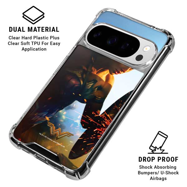 DC Comics Wonder Woman Action Pose Poster Google Pixel 10 Pro XL Clear Case