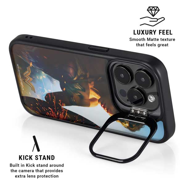 DC Comics Wonder Woman Action Pose Poster iPhone 14 Pro Kickstand Case