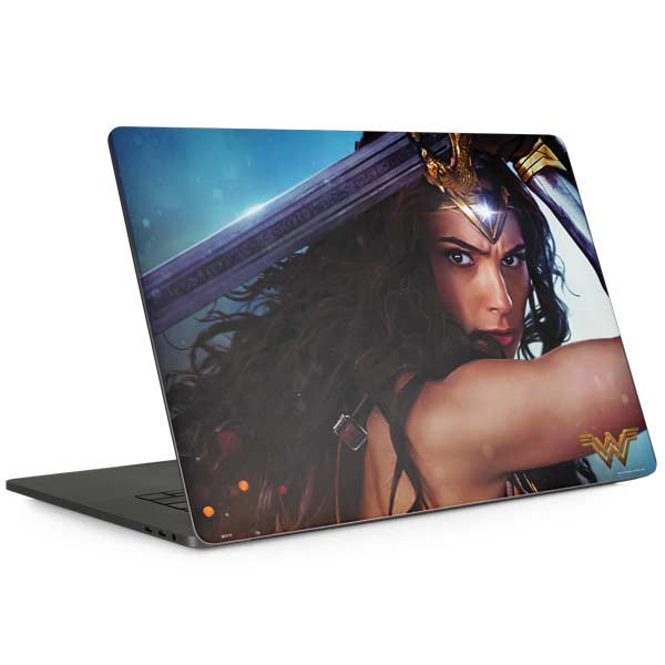 DC Comics Wonder Woman Battle Ready Poster MacBook Skins