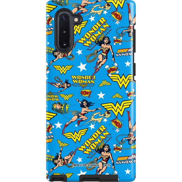 DC Comics Wonder Woman Action pose pattern Galaxy Cases