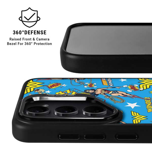 DC Comics Wonder Woman Action pose pattern Galaxy S26 Ultra Kickstand Case