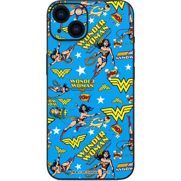 DC Comics Wonder Woman Action pose pattern iPhone Skins