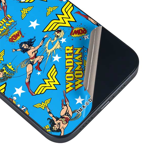 DC Comics Wonder Woman Action pose pattern iPhone Skins