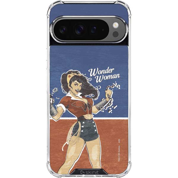 DC Comics Bombshells Wonder Woman Bombshell Google Pixel 10 Pro Clear Case