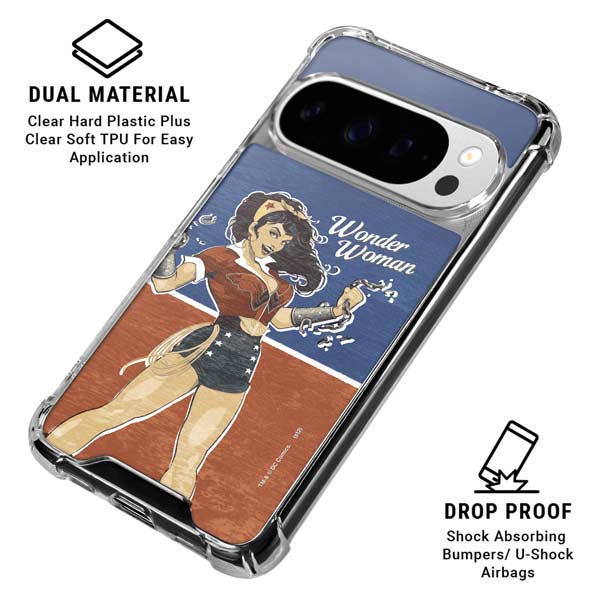DC Comics Bombshells Wonder Woman Bombshell Google Pixel 10 Pro Clear Case