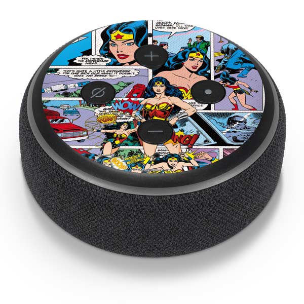 DC Comics Wonder Woman Comic Blast Amazon Echo Dot Skin