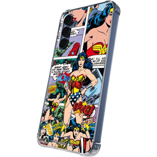 DC Comics Wonder Woman Comic Blast Galaxy A35 5G Clear Case