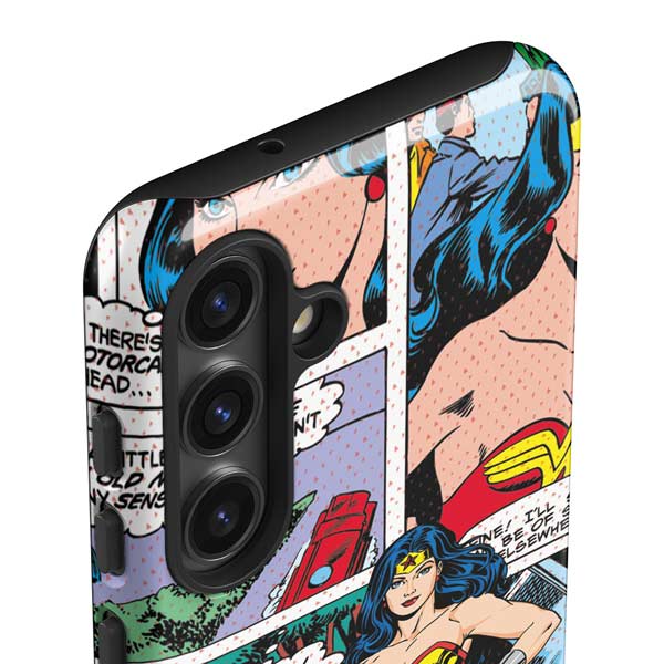 DC Comics Wonder Woman Comic Blast Galaxy S25 Plus Impact Case