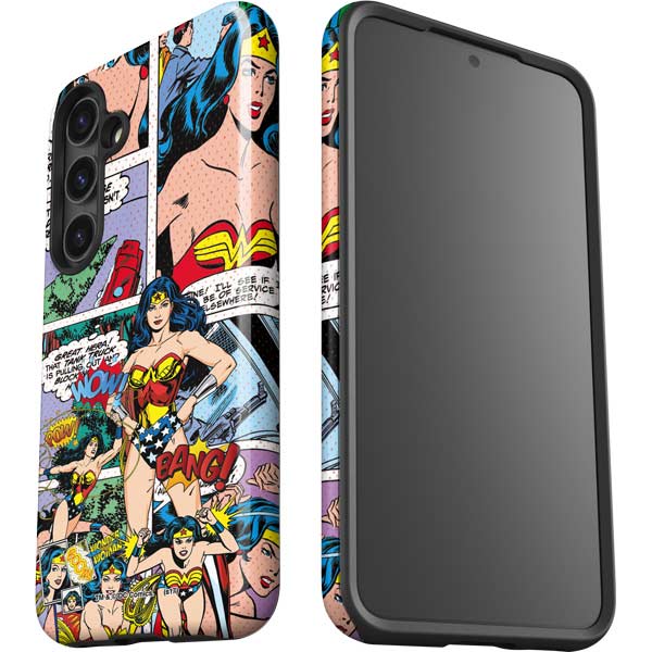 DC Comics Wonder Woman Comic Blast Galaxy S25 Plus Impact Case