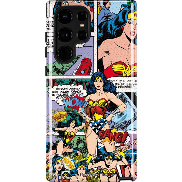 DC Comics Wonder Woman Comic Blast Galaxy S25 Ultra Impact Case