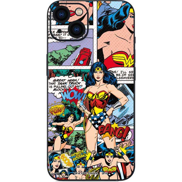 DC Comics Wonder Woman Comic Blast iPhone 15 Skin