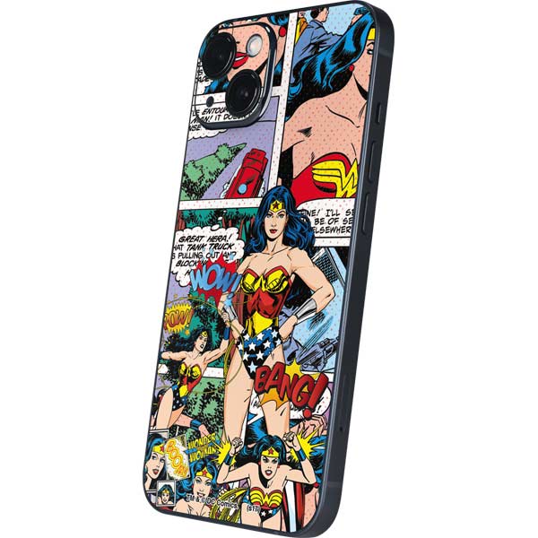 DC Comics Wonder Woman Comic Blast iPhone 15 Skin