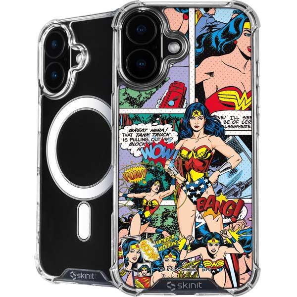 DC Comics Wonder Woman Comic Blast iPhone 16 Plus MagSafe Case