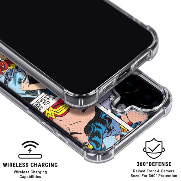 DC Comics Wonder Woman Comic Blast iPhone 16 Plus MagSafe Case