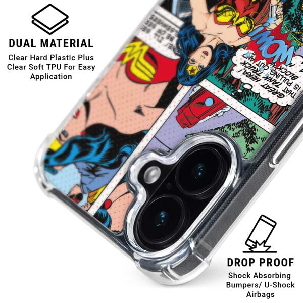 DC Comics Wonder Woman Comic Blast iPhone 16 Plus MagSafe Case