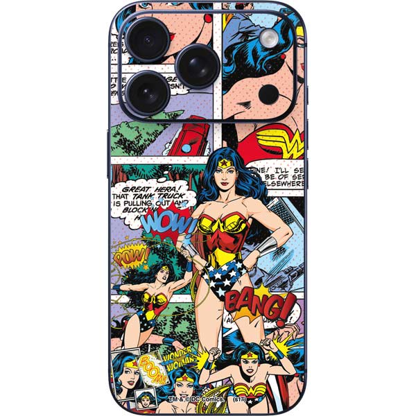 DC Comics Wonder Woman Comic Blast iPhone 17 Pro Max Skin