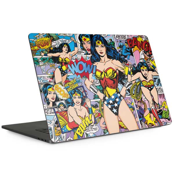 DC Comics Wonder Woman Comic Blast MacBook Skins