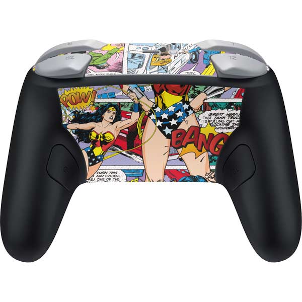DC Comics Wonder Woman Comic Blast Nintendo Switch 2 (2025) Pro Controller Skin