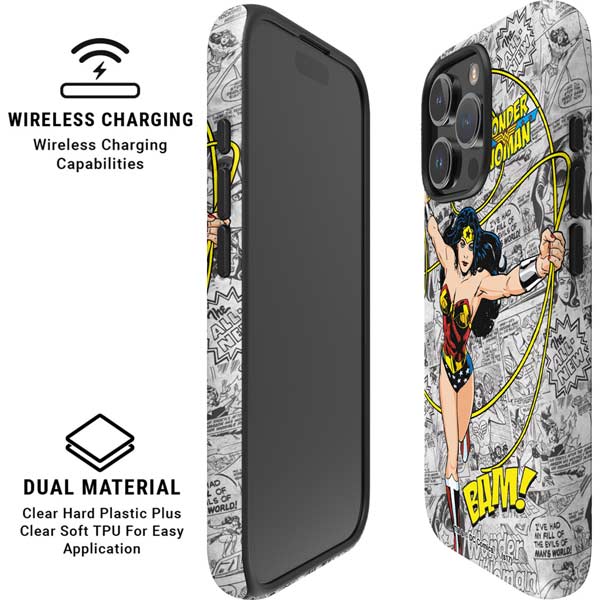 DC Comics Wonder Woman Classic Action Pose iPhone 16 Pro Magsafe Impact Case