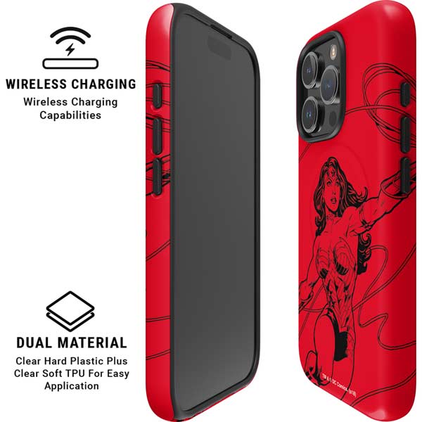 DC Comics Wonder Woman Comic Pop iPhone 16 Pro Max Magsafe Impact Case