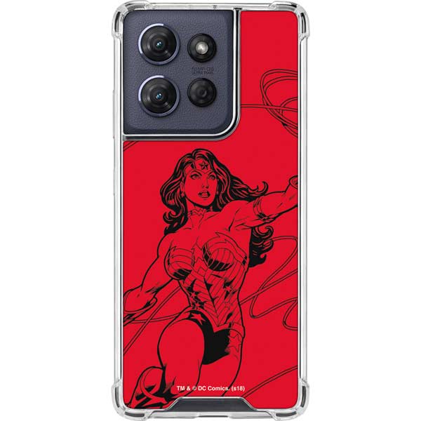 DC Comics Wonder Woman Comic Pop Moto G 5G (2025) Clear Case