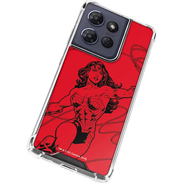 DC Comics Wonder Woman Comic Pop Moto G 5G (2025) Clear Case