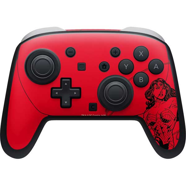 DC Comics Wonder Woman Comic Pop Nintendo Switch 2 (2025) Pro Controller Skin