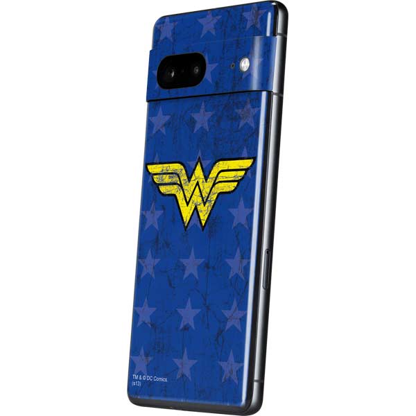 DC Comics Wonder Woman Emblem on Flag Pixel Skins