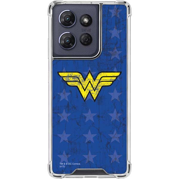 DC Comics Wonder Woman Emblem on Flag Moto G 5G (2025) Clear Case