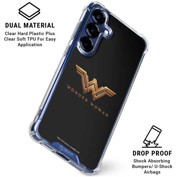 DC Comics Wonder Woman Gold Emblem Galaxy S25 FE Clear Case