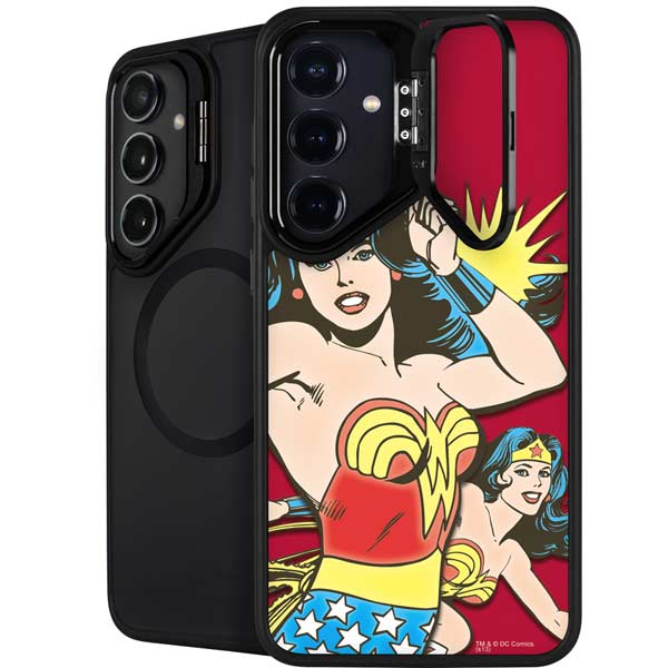 DC Comics Wonder Woman Vintage Action pose Galaxy S26 Plus Kickstand Case