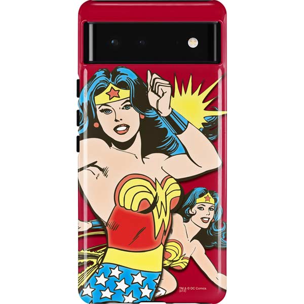 DC Comics Wonder Woman Vintage Action pose Pixel Cases