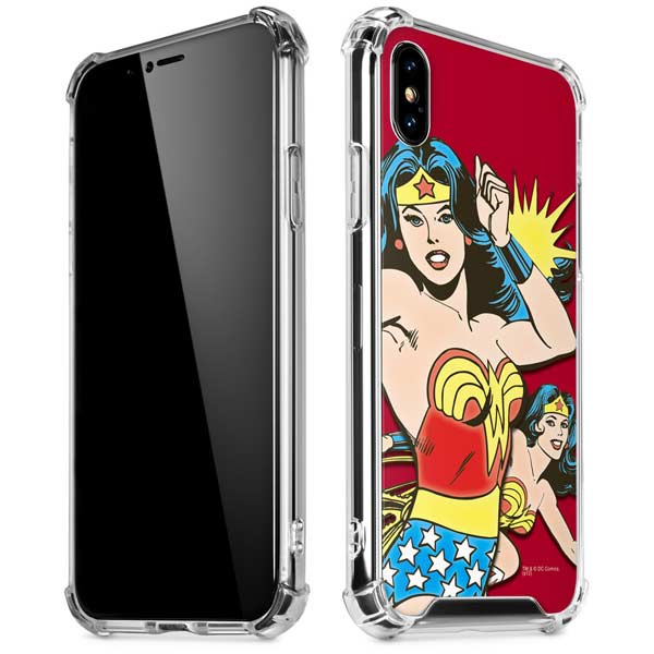 DC Comics Wonder Woman Vintage Action pose iPhone X/XS Clear Case