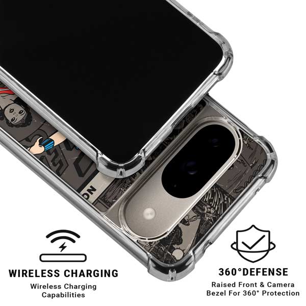 DC Comics Wonder Woman Vintage pose pattern Google Pixel 10 Clear Case